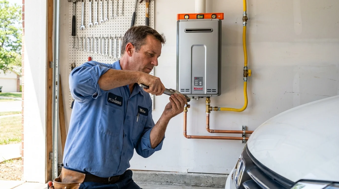 Tankless water heater installation by a Johns Plumbing LLC plumber in Berkeley